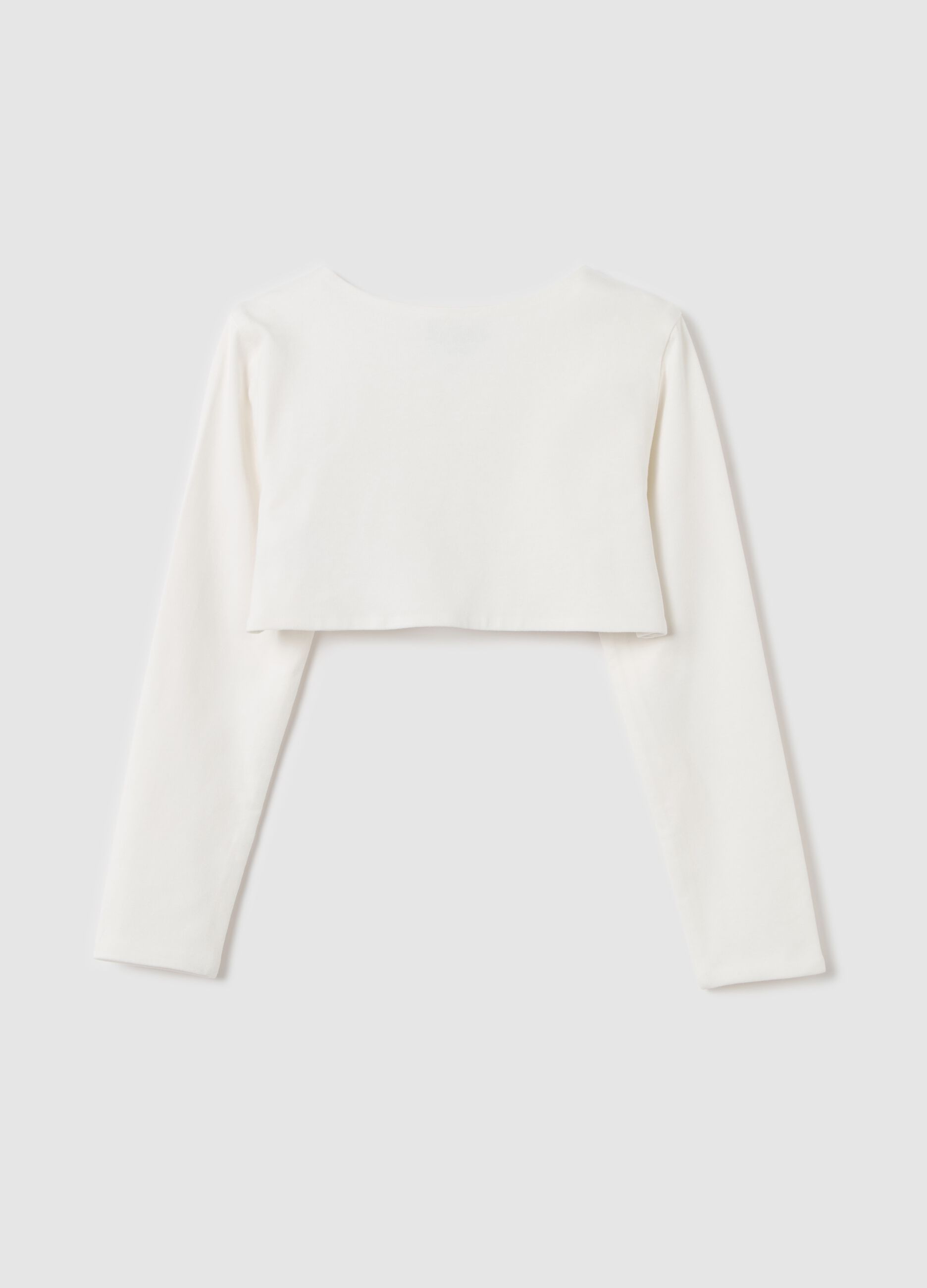 Cropped-fit cardigan in jersey