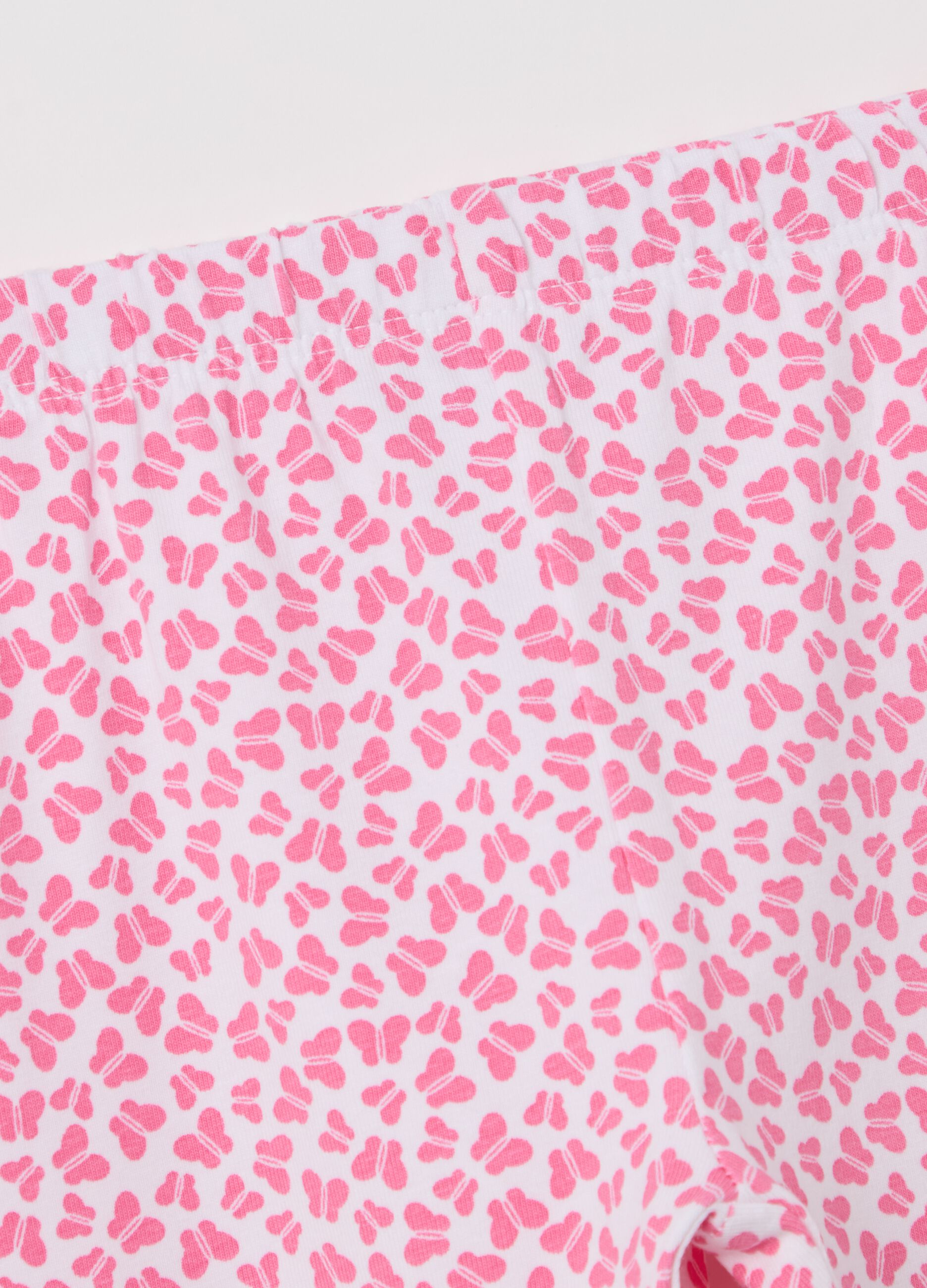 Printed stretch cotton leggings