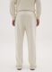 Beige pure cotton trousers with oversized fit_2
