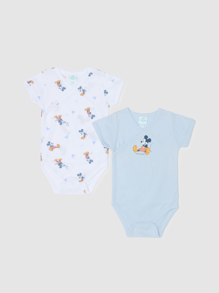 Two-pack bodysuits in cotton with Mickey Mouse print_0