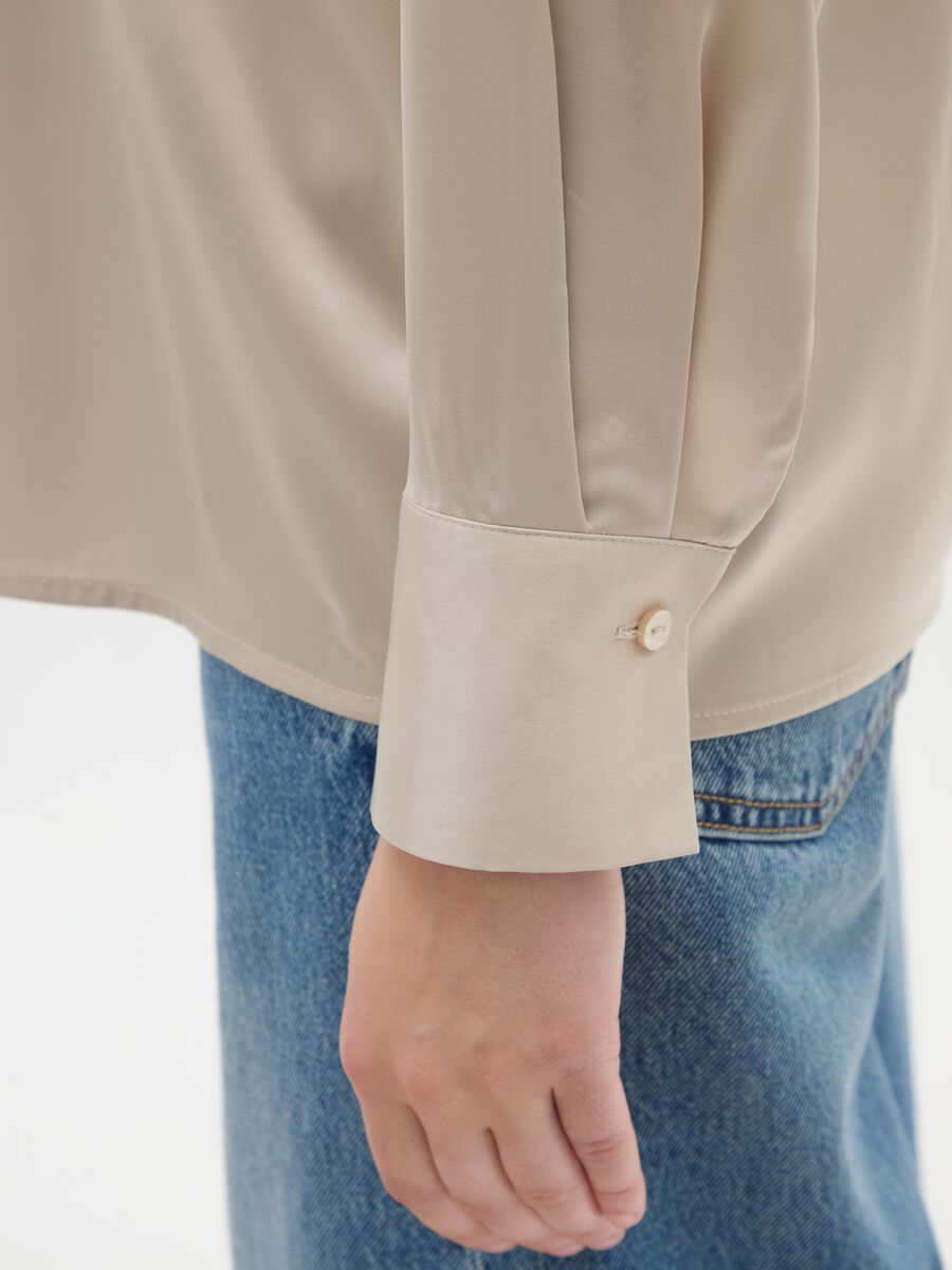 Beige Satin Shirt_3
