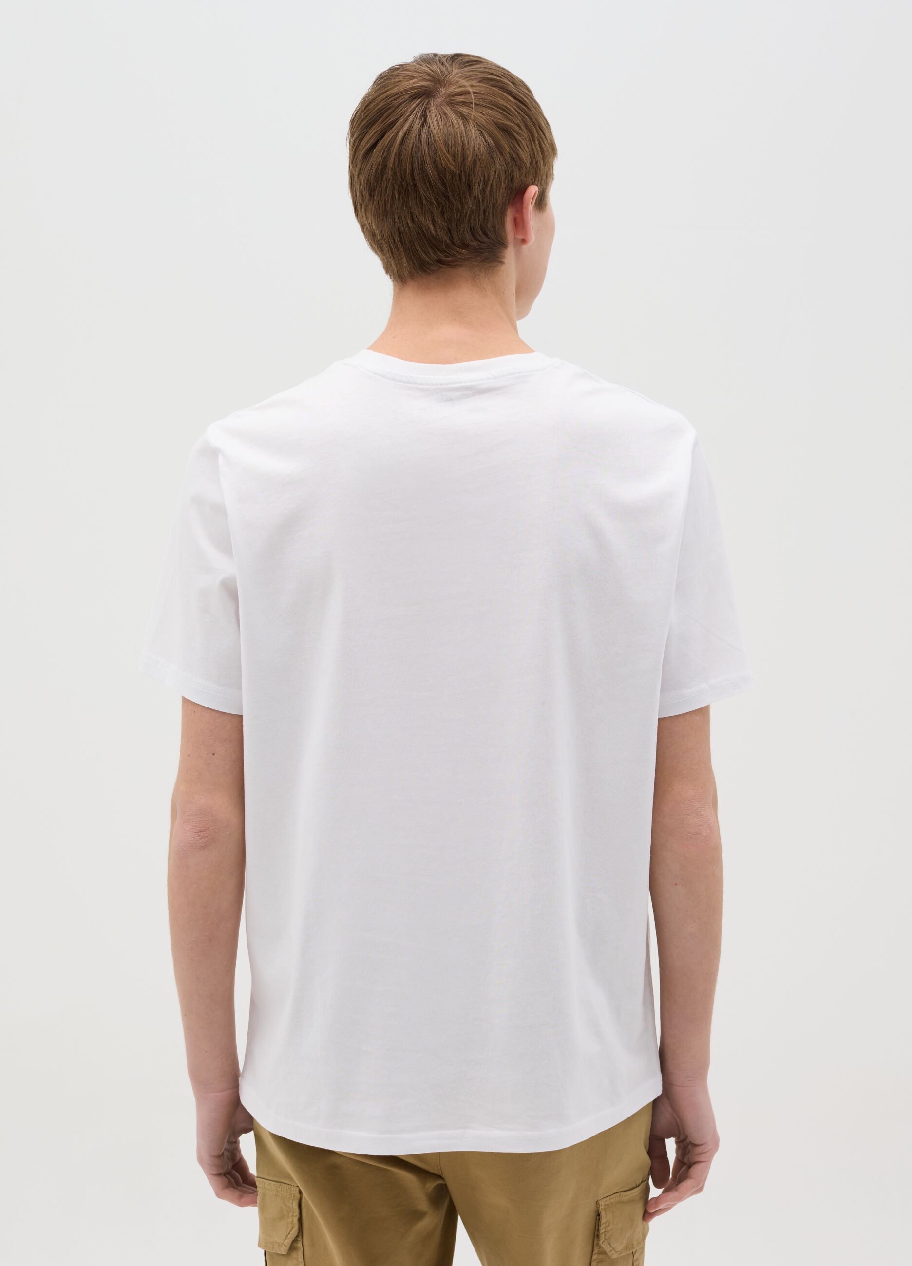 Cotton T-shirt with poker cards print
