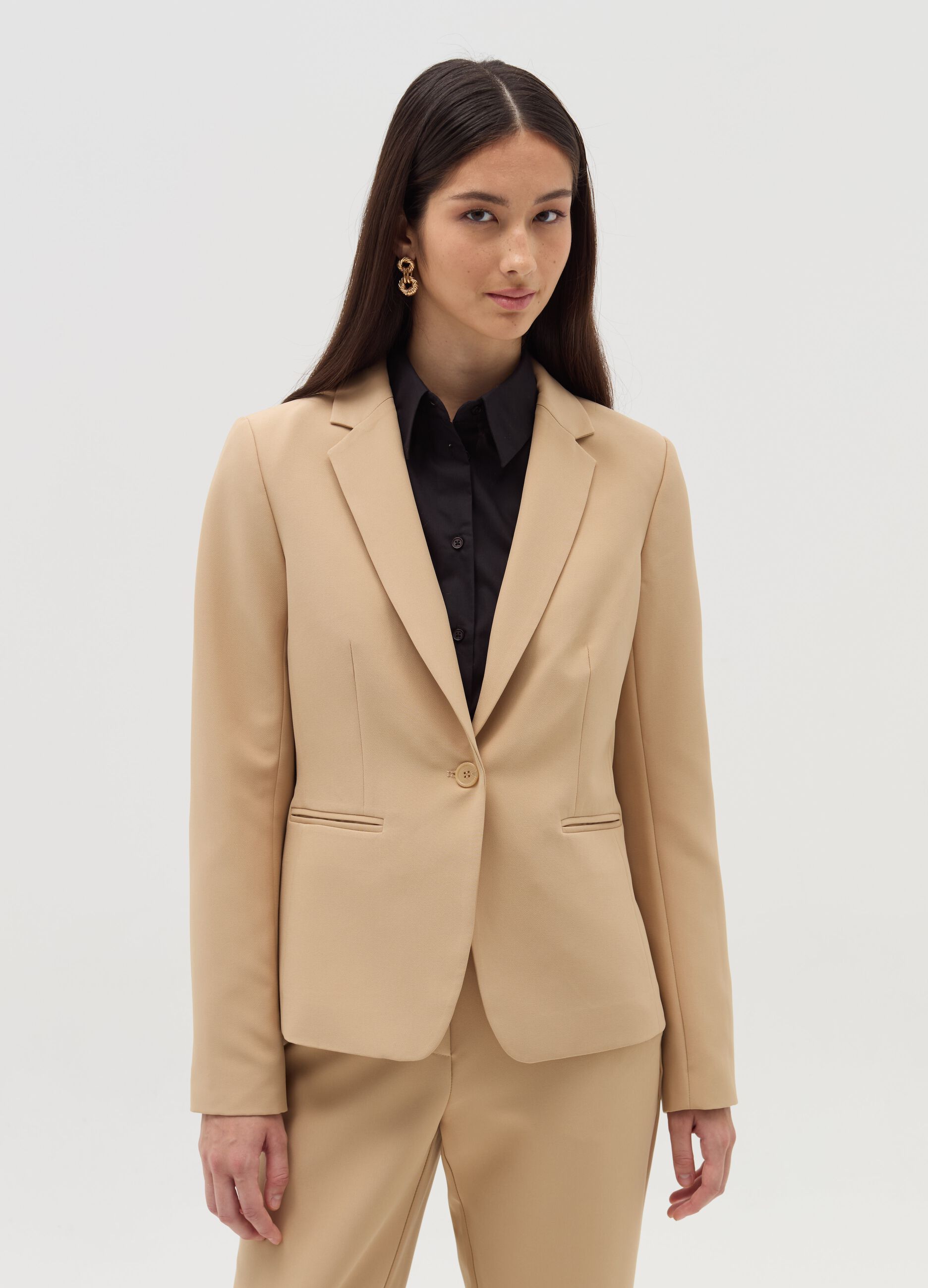 Giacca beige donna discount