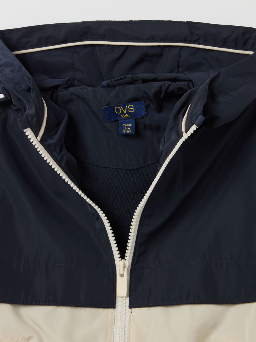 Waterproof colourblock jacket with hood_2