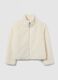 White regular fit jacket with zip_4