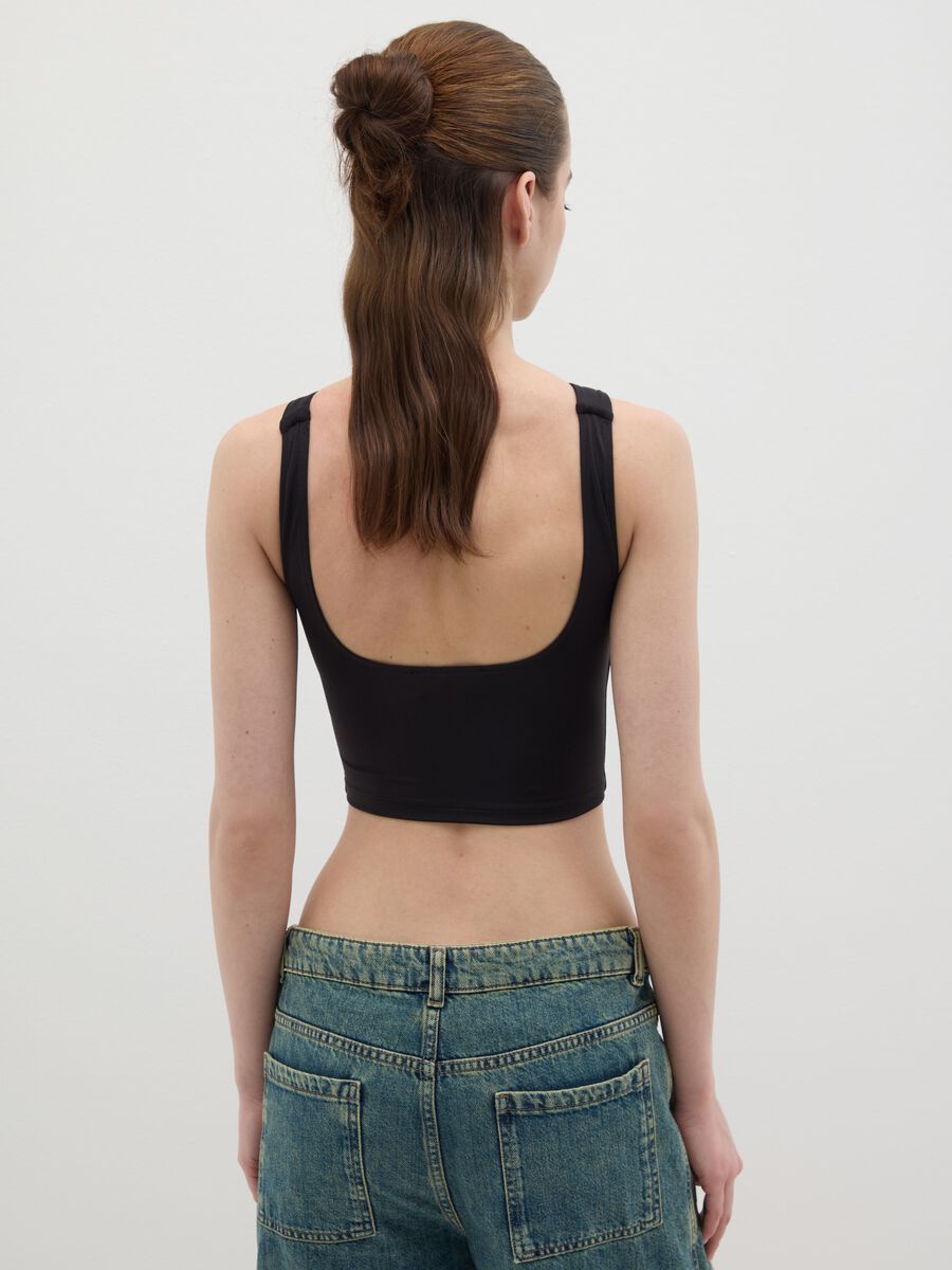 Stretch Black Cropped Top B.Angel_3