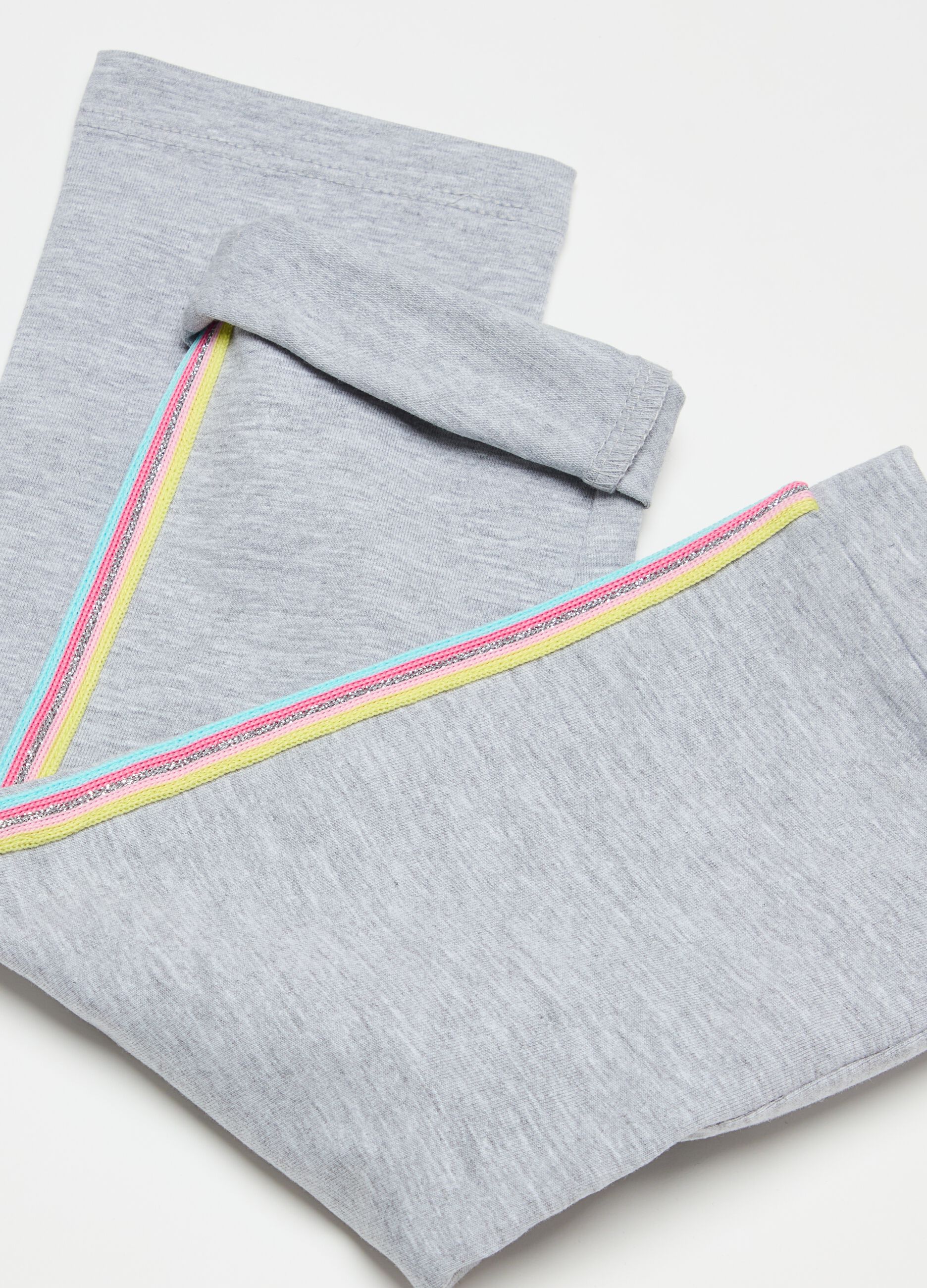 Leggings con bande laterali a righe
