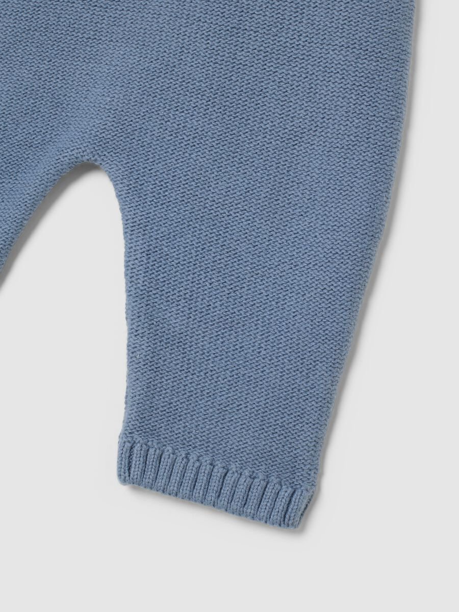 Baby Blue Dungarees in Pure Cotton Regular Fit_3