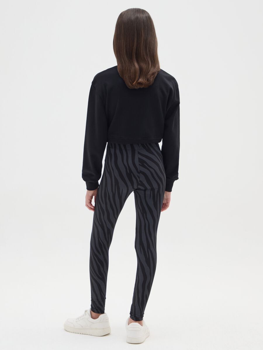 Leggings da ragazza in cotone elasticizzato multicolor skinny_1