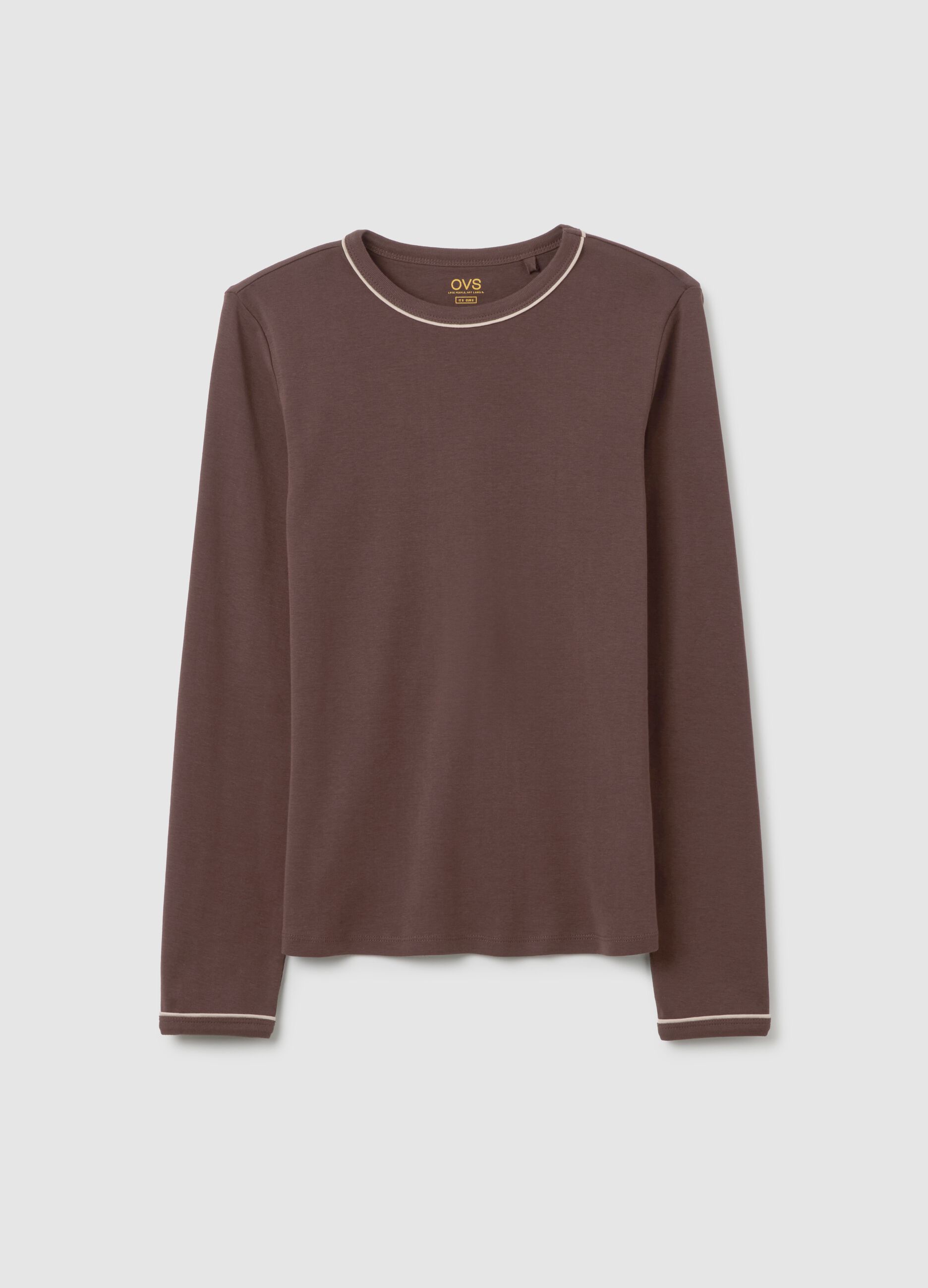 Brown pure cotton regular fit shirt