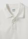 White long-sleeve polo in pure organic cotton piqu&eacute;, regular fit_5