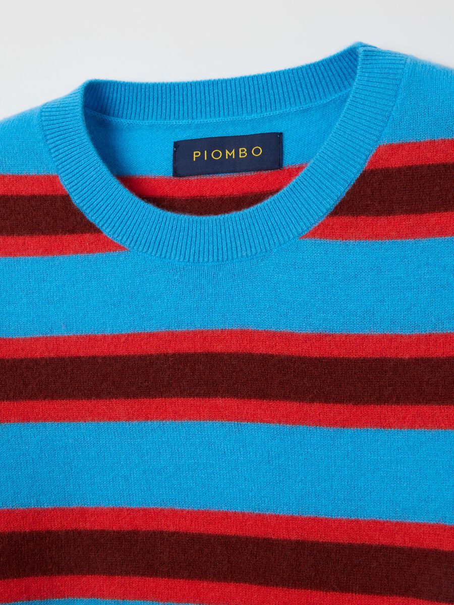Multicolour striped jumper in pure wool_6
