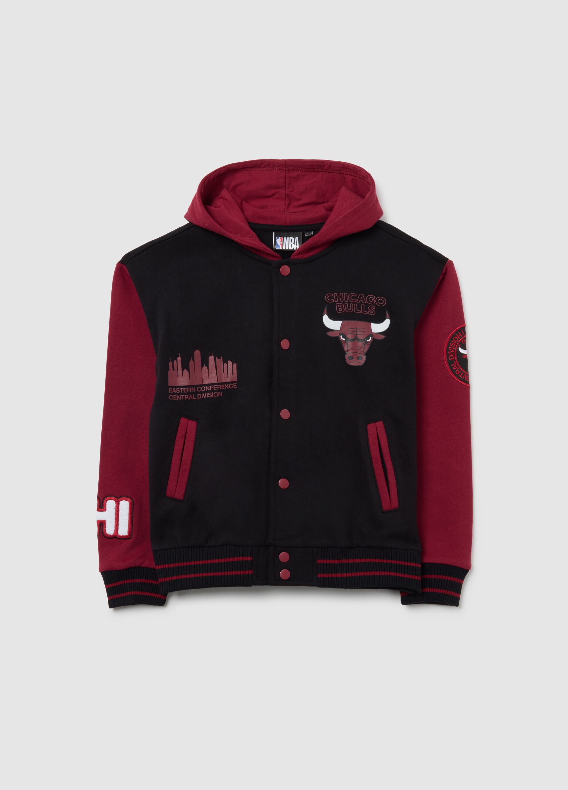 Black and red cotton hoodie