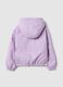 Girl's Regular Fit Padded Purple Jacket with Hood_1