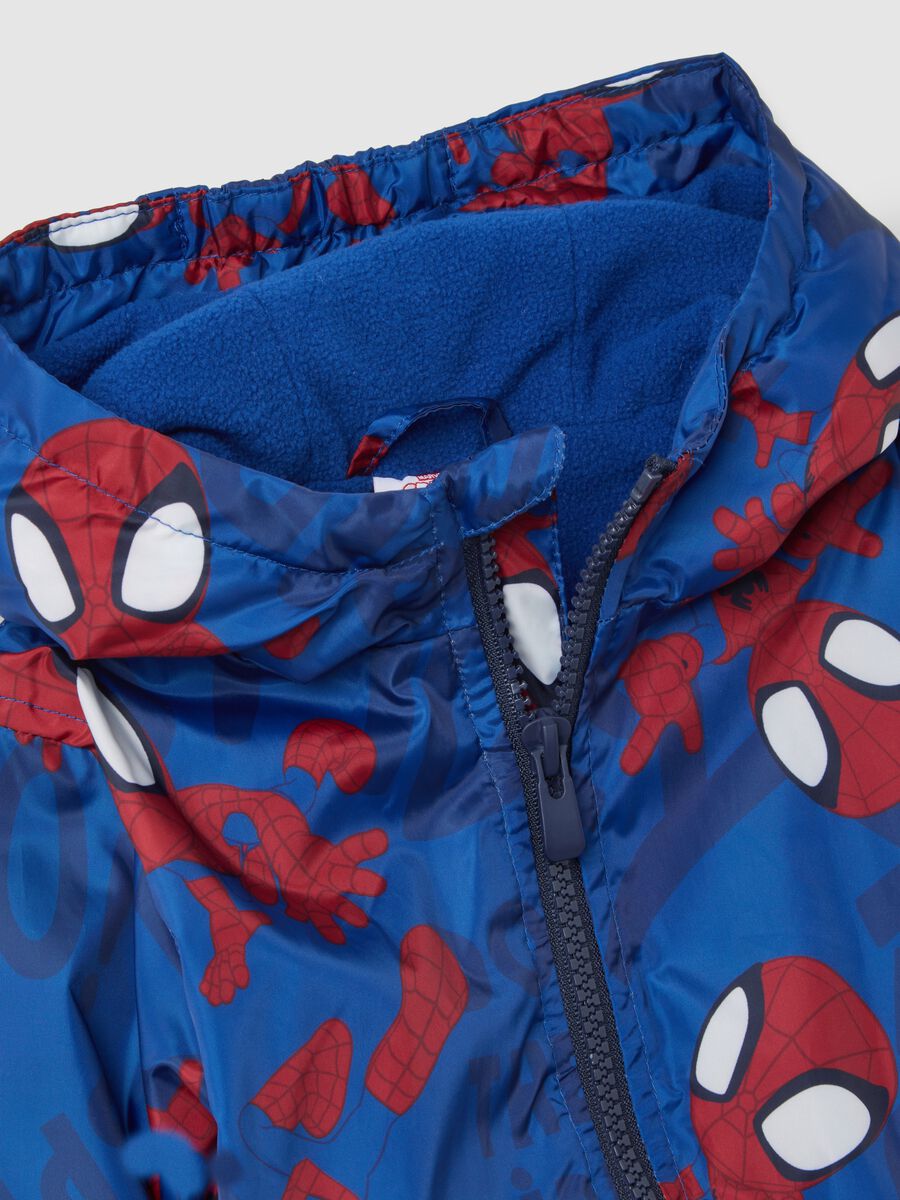 Giacca imbottita blu da bambino con zip e stampa Spider-Man_2