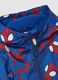 Blue padded children's jacket with zip and Spider-Man print_2