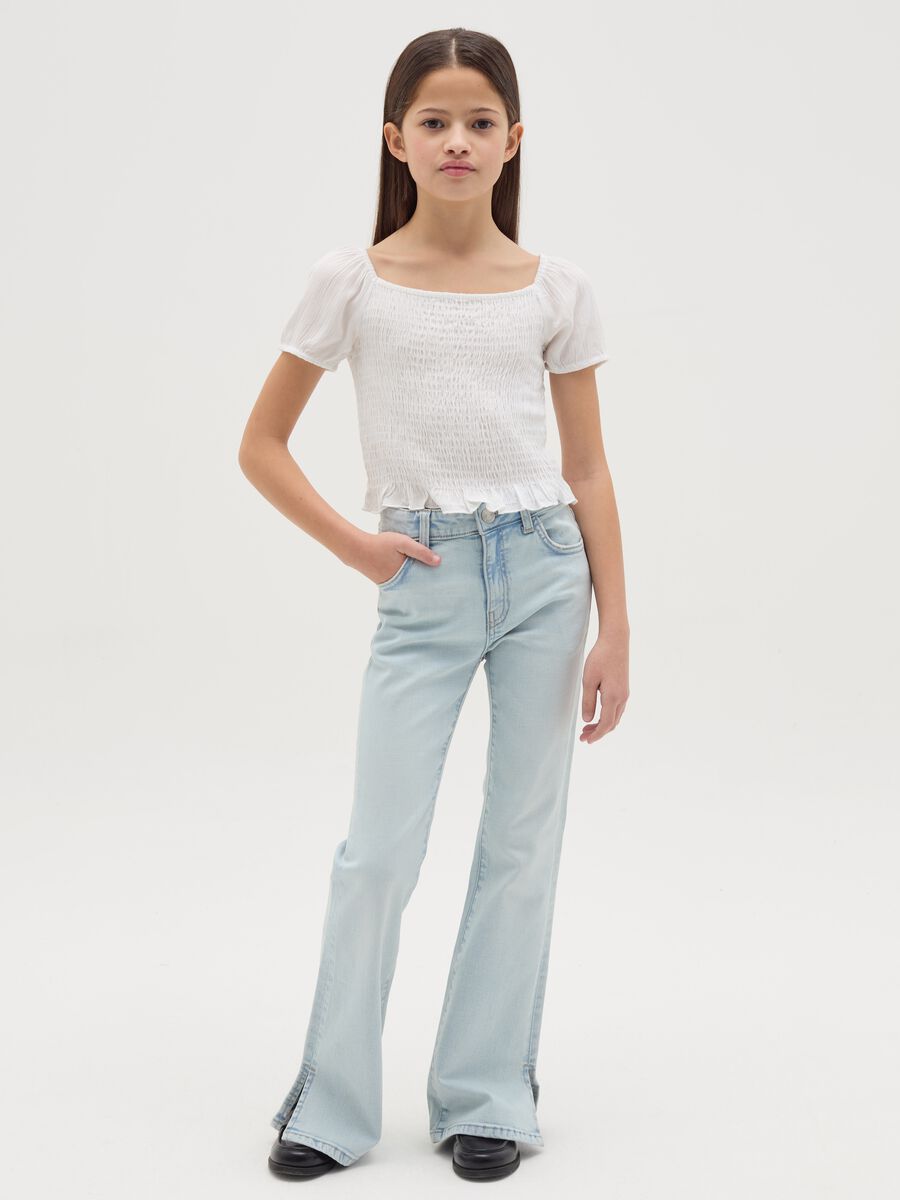 Flare-fit jeans with fading_1