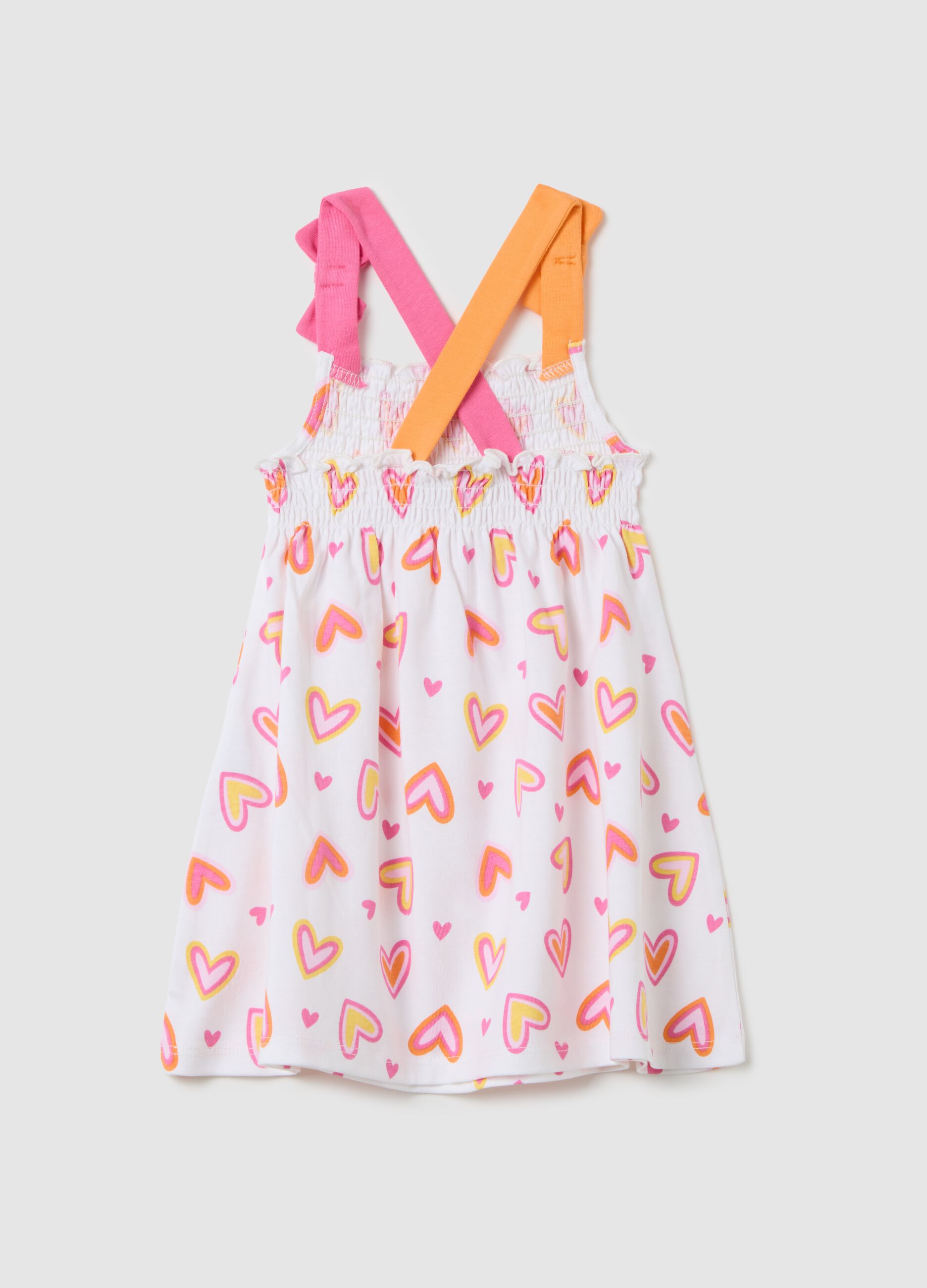 Abito da neonata in puro cotone multicolor wide fit