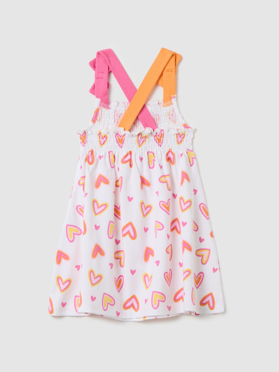 Multicoloured wide fit pure cotton baby dress_1