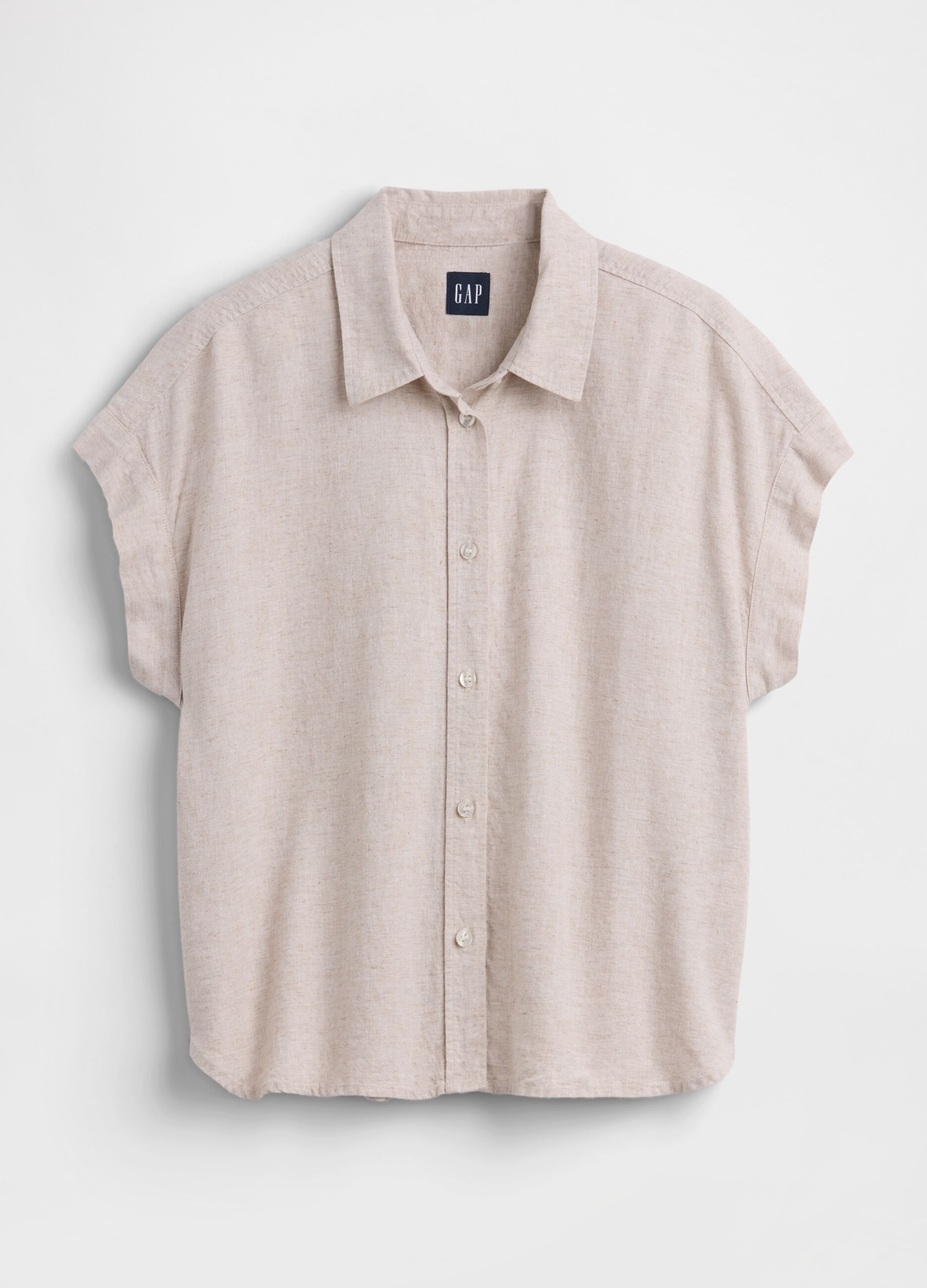 Linen-blend shirt