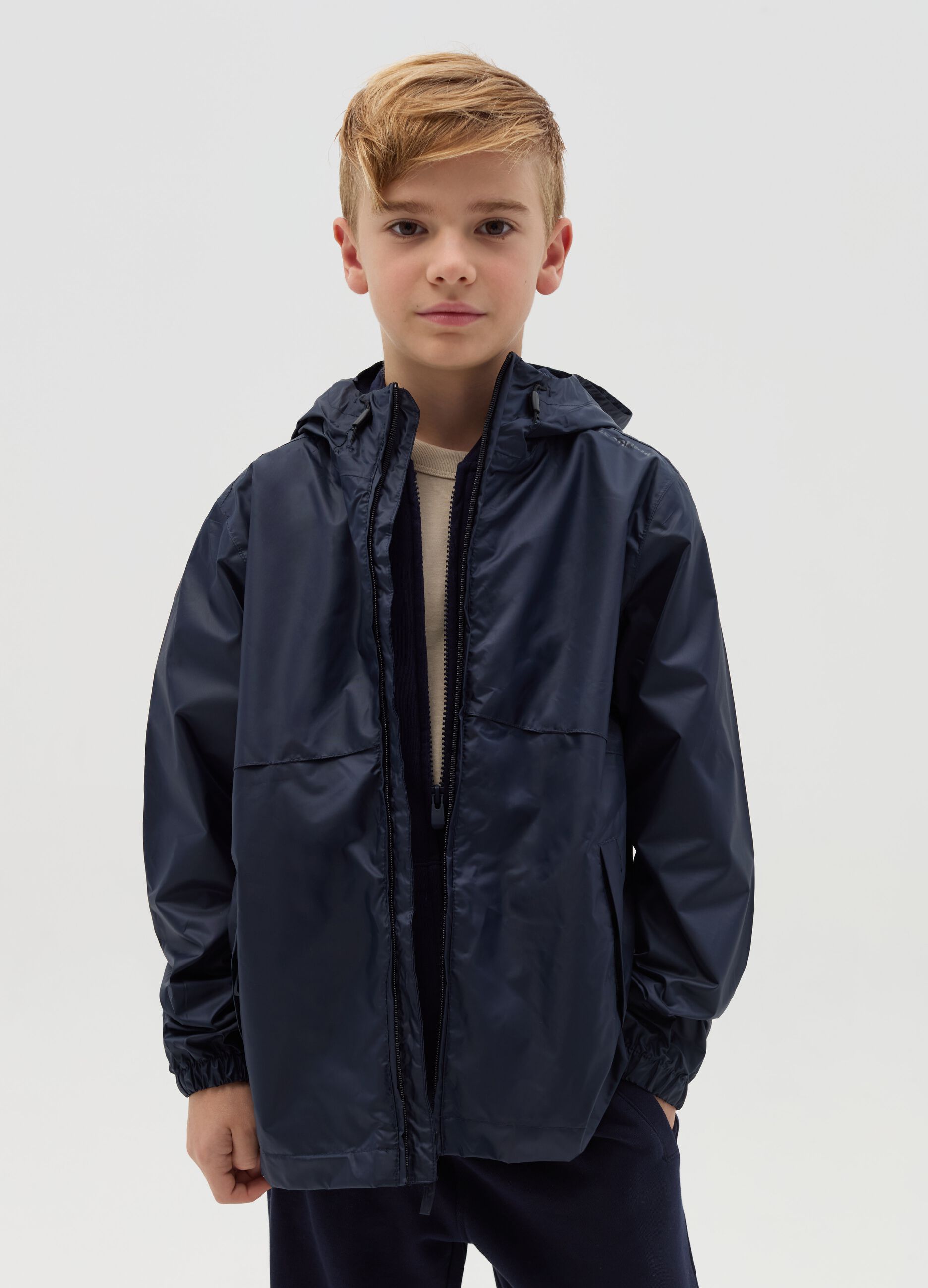Essential waterproof jacket with hood