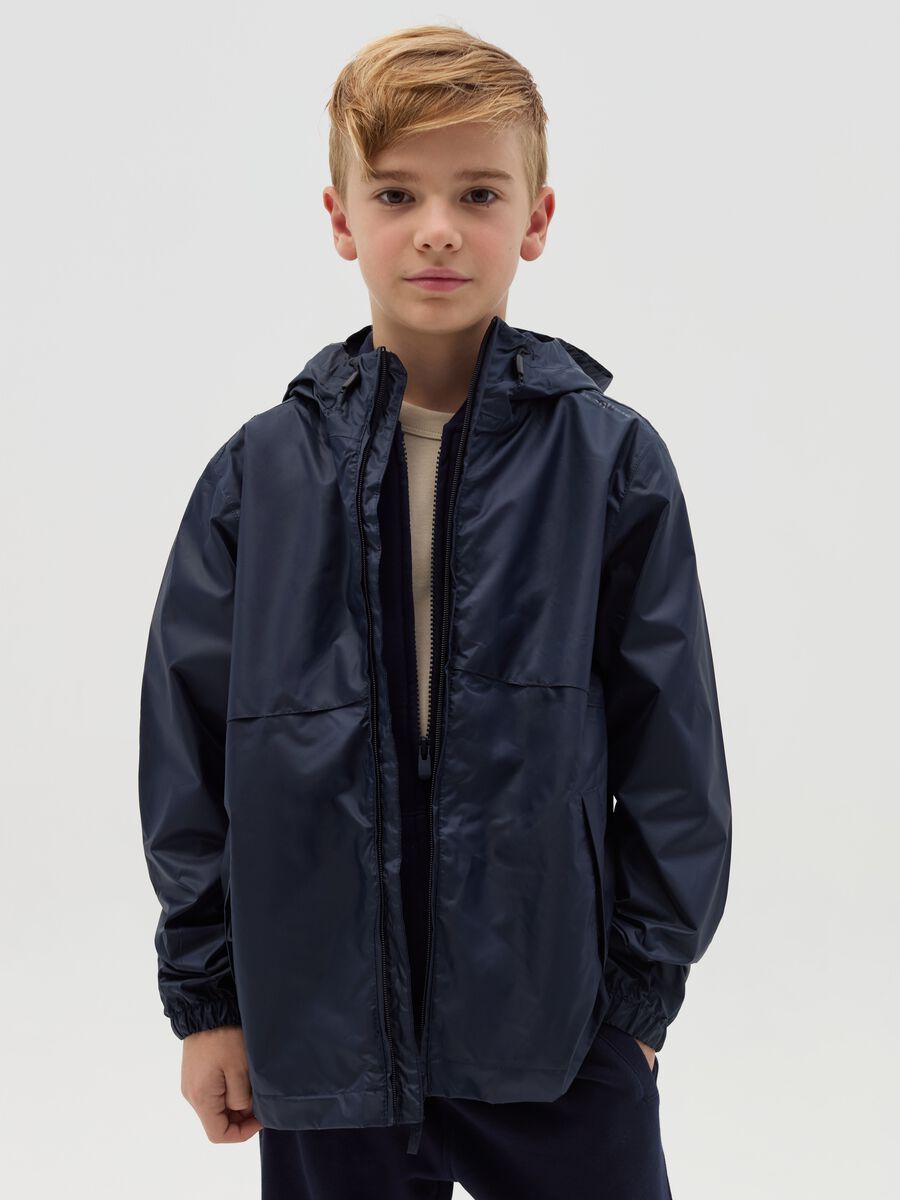Essential waterproof jacket with hood_0