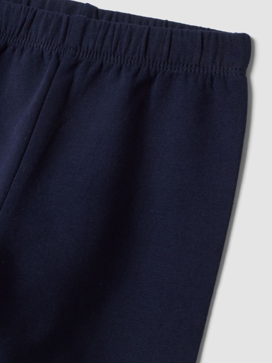 Leggings blu in cotone organico elasticizzato_2