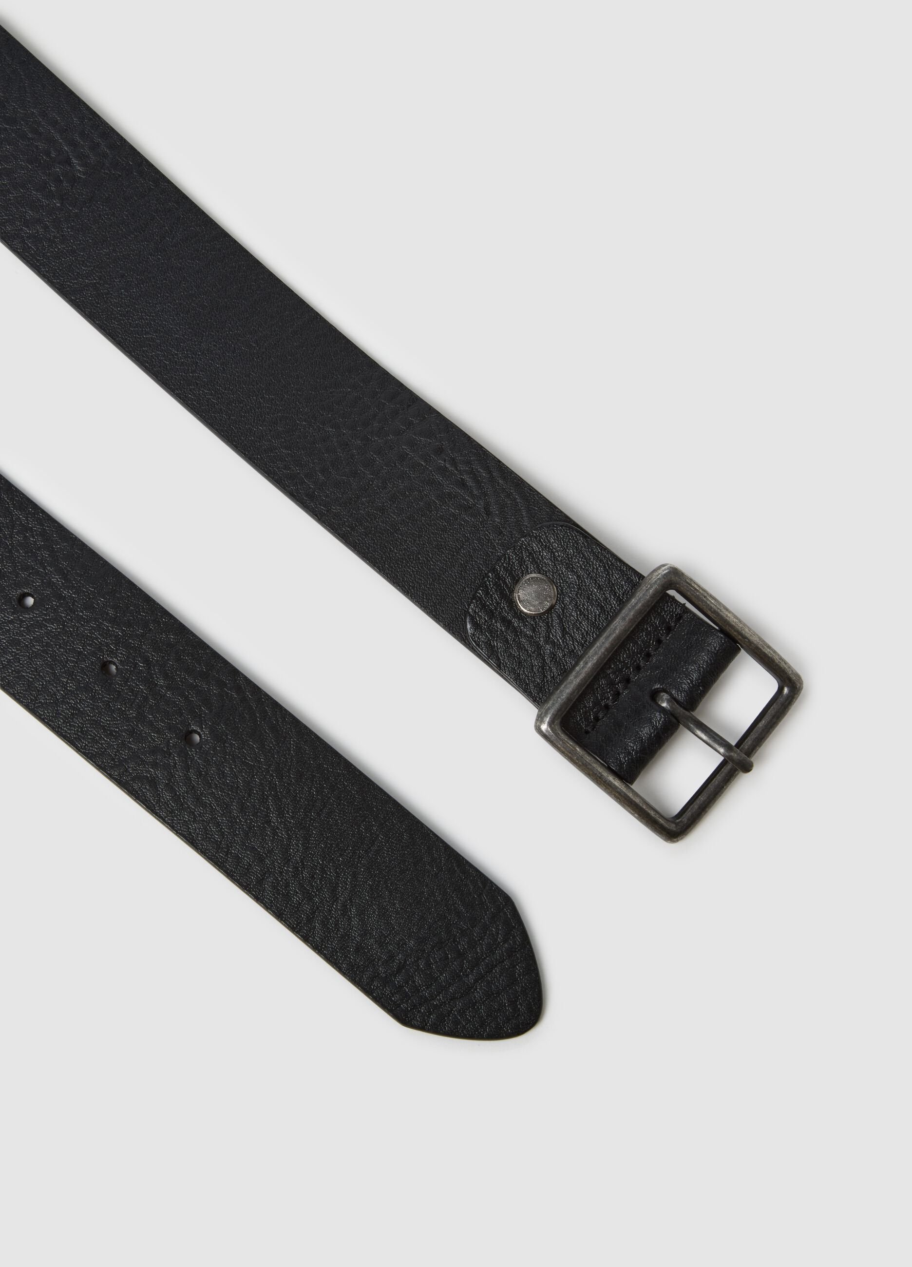 Black Genuine Leather Belt