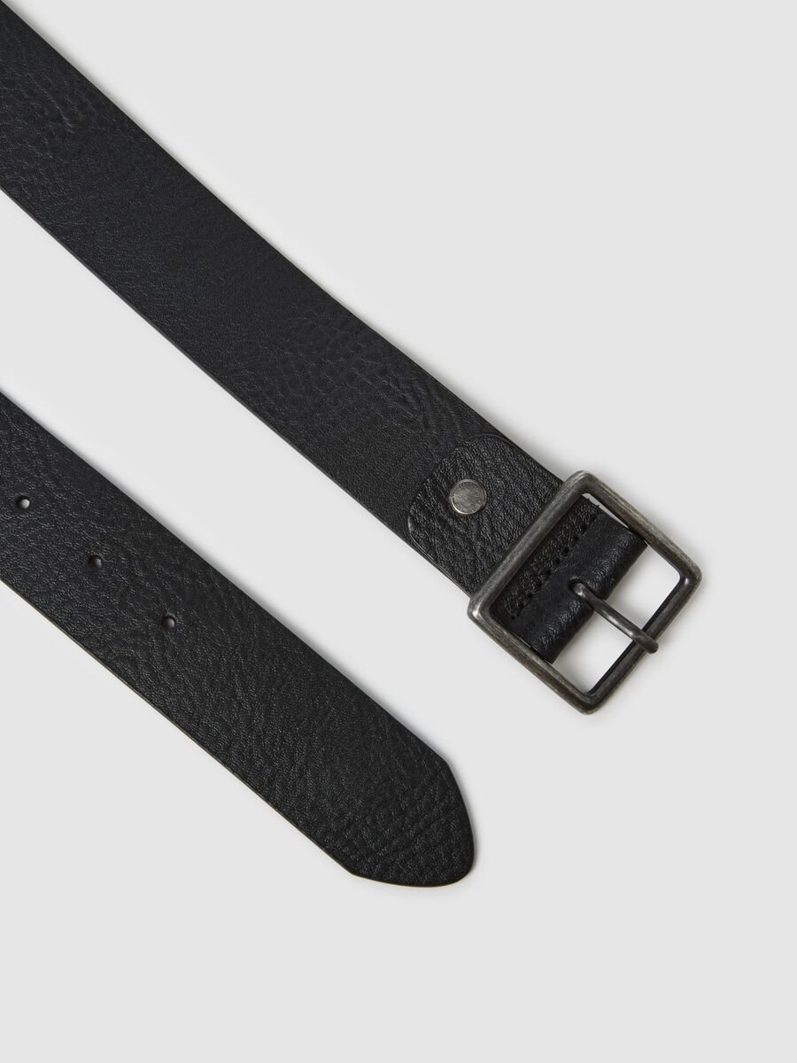 Black Genuine Leather Belt_1
