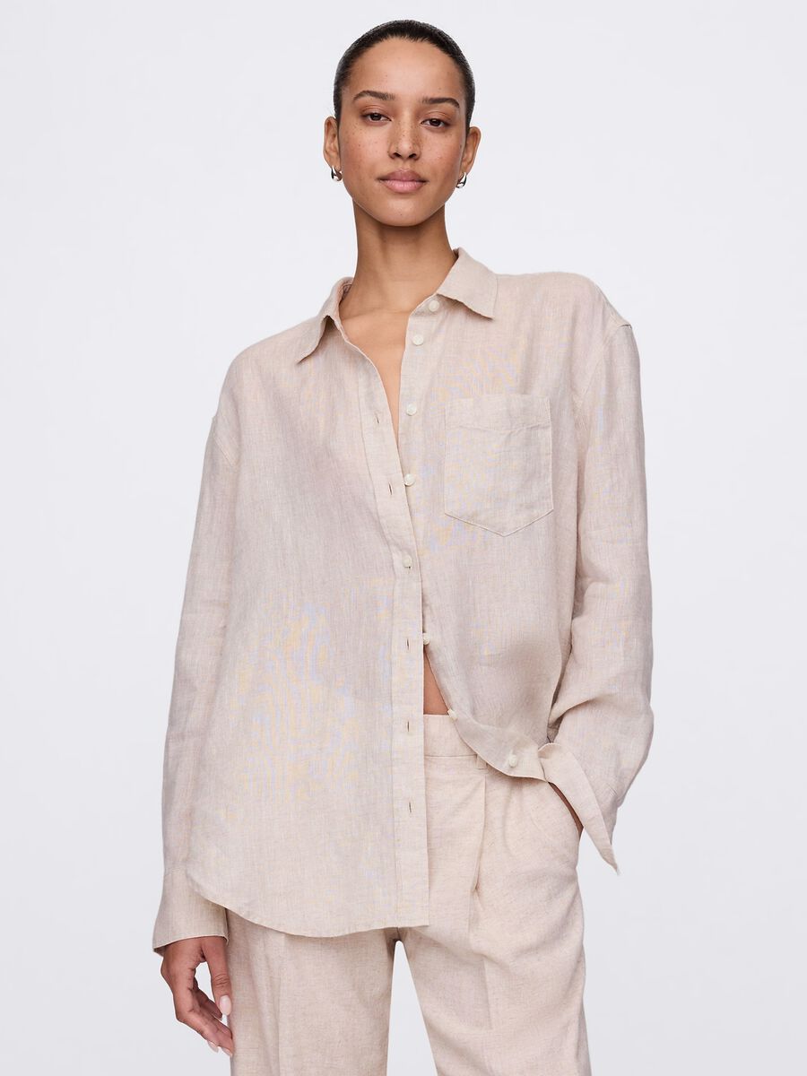 Beige Linen Shirt by Gap_0