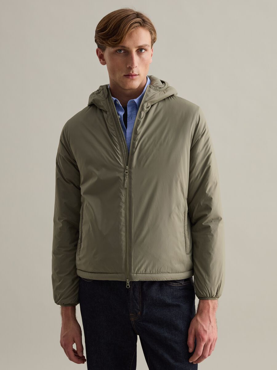 Full-zip down jacket with hood_0