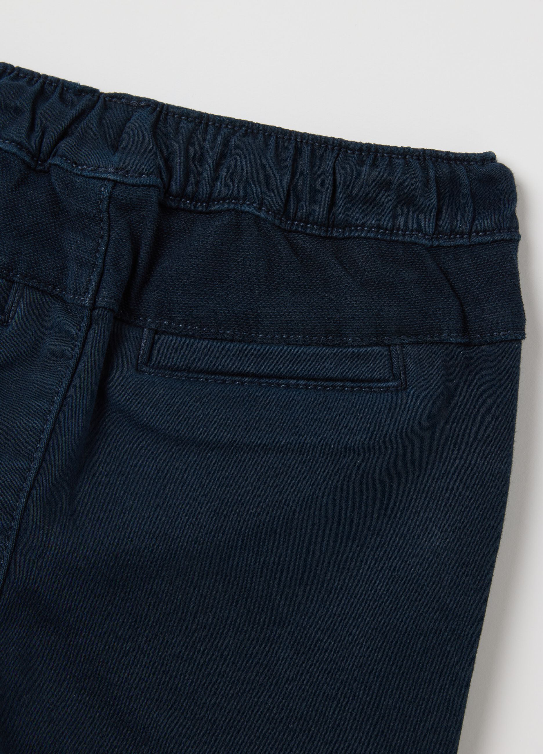 Children's blue cotton trousers regular fit