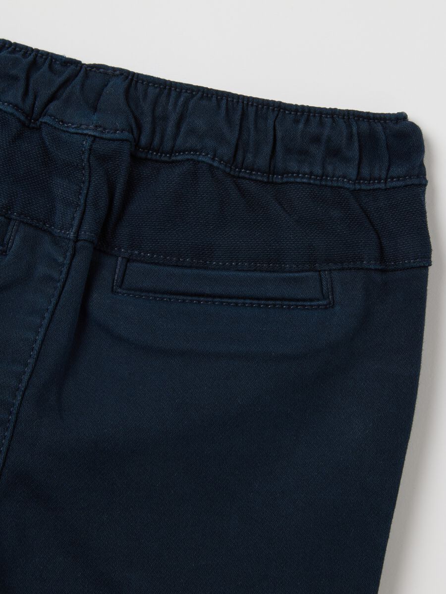 Children's blue cotton trousers regular fit_3