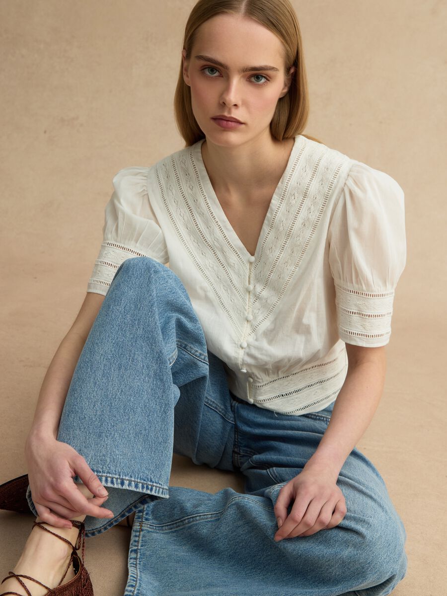 White pure cotton shirt_0