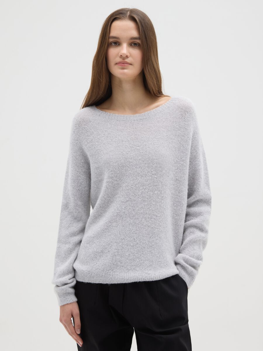 Grey crewneck jumper regular fit_0