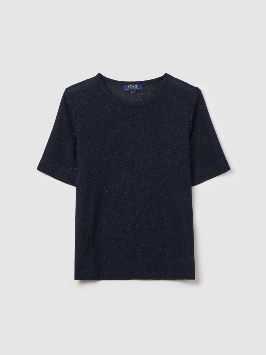 Lurex T-shirt with splits_4