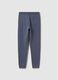 Boys' pure cotton blue jogger trousers regular fit with back pocket_4