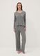 T-shirt pigiama grigio in misto cotone viscosa_1
