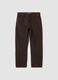Jeans marroni in puro cotone straight fit_0