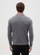 Grey long-sleeved polo in cotton and silk blend regular fit_2