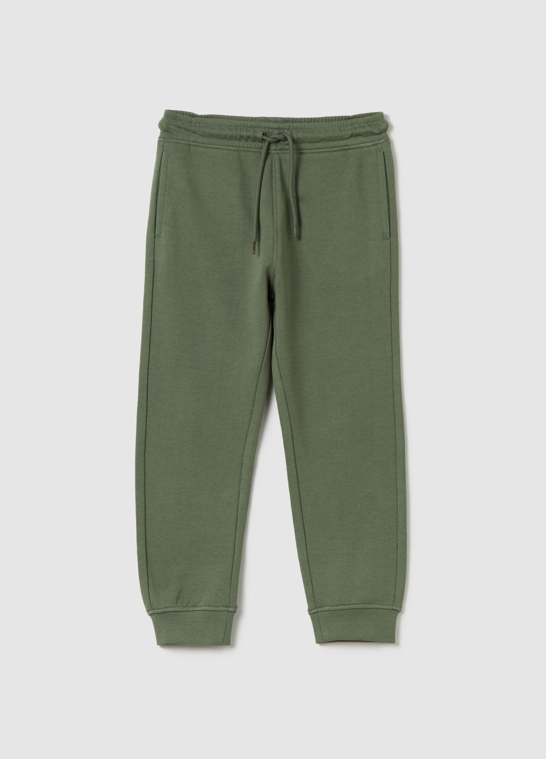 Cotton joggers with drawstring