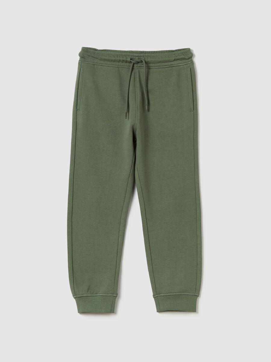 Cotton joggers with drawstring_0