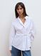 White stretch cotton poplin shirt with waist hook detail_2