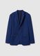 Blue Slim Fit Single-Breasted Blazer_4