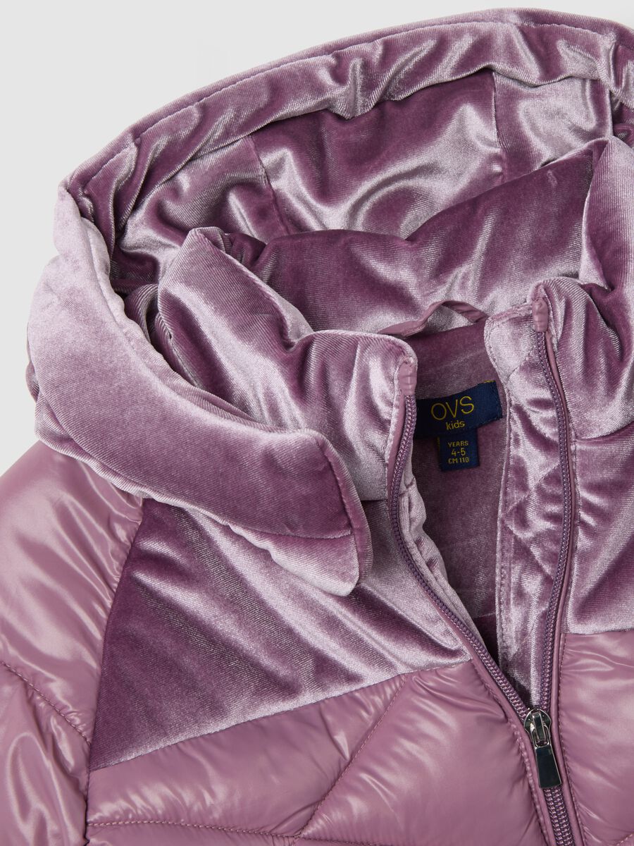 Purple padded jacket for girls_2