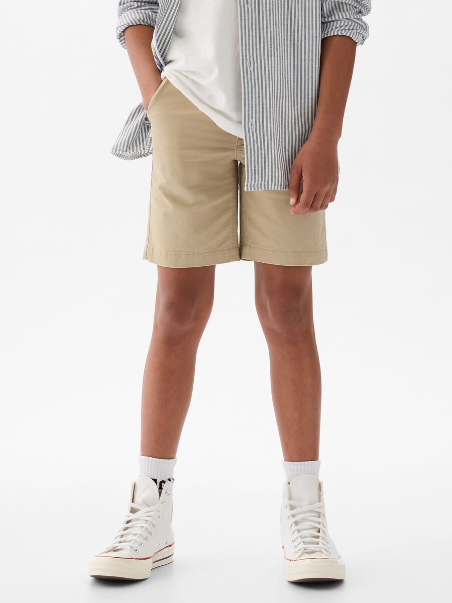 Stretch cotton regular-fit Bermuda shorts_1