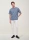 Blue pure cotton short-sleeve relaxed fit T-shirt_3