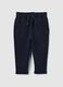 Girls' stretch cotton blue regular fit trousers with glitter_0