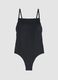 Black stretch fabric swimsuit with straps_4
