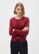 Red viscose blend cardigan regular fit_0